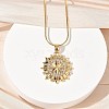 304 Stainless Steel Micro Pave Clear Cubic Zirconia Pendant Necklaces for Women LS-NJEW-Z103-01G-09-3
