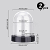   2Pcs Plastic Display Bases with 2Pcs Glass Dome Covers AJEW-PH0004-31-2
