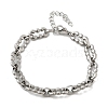 304 Stainless Steel Oval Link Chains Bracelets for Men & Women BJEW-D042-48P-4