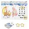 Polyester Baby Monthly Milestone Blanket for Boy and Girl AJEW-WH0407-002-1