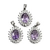 Natural Amethyst Pendants G-C172-07P-01-1