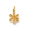 Brass Micro Pave Orange Cubic Zirconia Pendants KK-L225-016G-1