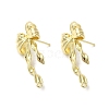 Brass Studs Earrings Findings KK-K371-24G-2