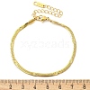 304 Stainless Steel Herringbone Chain Bracelets for Women BJEW-U019-04G-06-5