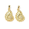 Brass Micro Pave Cubic Zirconia Pendants KK-I371-13G-1
