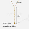 304 Stainless Steel Ball Chain Long Tassel Y Necklaces for Women FS-WG75565-01-6