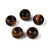Natural Tiger Eye European Beads G-Q602-09A-05-1