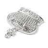 Alloy Rhinestone Pendants ALRI-S001-11P-2