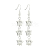 Transparent Acrylic Star Dangle Earrings EJEW-JE06056-1