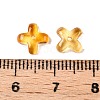 Transparent Spray Painted Glass Beads GLAA-R211-06-C07-3