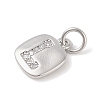 Rack Plating Brass Micro Pave CLear Cubic Zirconia Charms KK-E110-14P-L-2