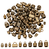 120Pcs 10 Styles Tibetan Style Alloy Cord Ends TIBE-PH0002-20-1