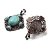 Synthetic Turquoise Rhombus Pendants G-K363-02R-18-2