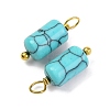 Synthetic Turquoise Cloumn Pendants STAS-H221-04G-07-2