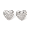 Heart 304 Stainless Steel Stud Earrings for Women EJEW-L272-033P-01-1