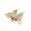 Alloy Rhinestone Pendants FIND-U026-25A-G-2