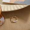 ABS Plastic Pearl Oval Beaded Finger Rings WG9E4BA-05-2