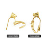 Brass Clip-on Earring Converters Findings KK-Q115-G-NF-3