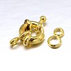 Brass Spring Ring Clasps KK-L082E-01G-2