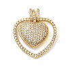 Brass Micro Pave Cubic Zirconia Pendants KK-Q772-08G-1