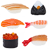 6Pcs 6 Styles PVC Sushi Display Decorations DJEW-SC0001-33-1