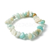 Natural Amazonite Chip Bead Stretch Bracelets for Children BJEW-JB06388-01-2