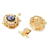 Brass Micro Pave Clear Cubic Zirconia with ABS Plastic Pearl Box Clasps KK-G505-03G-2