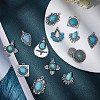16Pcs 8 Styles Synthetic Turquoise Pendants FIND-SC0003-47-4