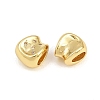 Brass Micro Pave Cubic Zirconia European Beads RB-CBAB488-03G-2