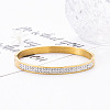 Stainless Steel Rhinestone Hinged Bangles for Women PW-WGDDB51-02-2