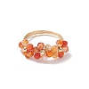 Natural Carnelian Finger Rings RJEW-TA00198-01-2