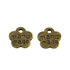 Tibetan Style Alloy Flower Charms TIBEP-Q040-003AB-NR-1