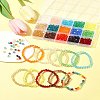 15 Strands 15 Colors Transparent Glass Beads Strands EGLA-FS0001-46-10
