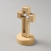 Wood Cross Display Decoration DJEW-WH0043-52-1