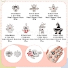 14Pcs 7 Styles Halloween Theme Rack Plating Luminous Alloy Enamel Pendants ENAM-FS0002-10P-4