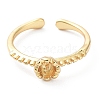 Rack Plating Brass Cuff Open Ring Bases Setting KK-C035-07G-2