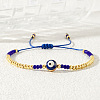 4Pcs Adjustable Evil Eye Glass Braided Bead Bracelet Sets for Women ZW1974-5-4