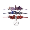 3Pcs Constellations Adjustable Nylon Cord Braided Bead Bracelets for Women Men BJEW-JB11325-10-2