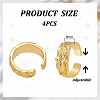 4Pcs Brass Cuff Open Rings for Men RJEW-UN0003-11G-2