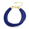 Microfiber Leather Multi-strand Cord Bracelets Makings FB-CBA983F-01G-09-1