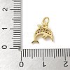 Brass Micro Pave Clear Cubic Zirconia Pendants KK-U046-02G-05-3