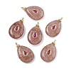 Natural Strawberry Quartz Pendants KK-C251-01A-03-1