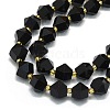 Natural Obsidian Beads Strands G-I376-A38-01-3