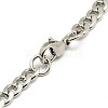 304 Stainless Steel Curb Chain/Twisted Chain Bracelet Making STAS-A028-N121P-2
