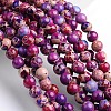 Dyed & Heated Natural Imperial Jasper Round Bead Strands X-G-M274-03-8mm-1