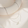 Round Natural Freshwater Pearl Pendant Necklaces NJEW-G153-03P-2