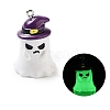 Halloween Theme Baking Painted Resin Pendants RESI-G103-01B-2