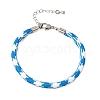 Braided Round Polyester Cord Bracelet Makings FB-CBAEDA0-01P-32-1