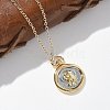 Brass Twelve Constellations Tarot Pendant Necklaces NJEW-Q006-01H-G-4