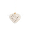 Heart Shaped Boho Handmade Macrame Cotton Hanging Ornament MAKN-PW0001-081A-1